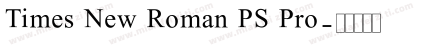 Times New Roman PS Pro字体转换